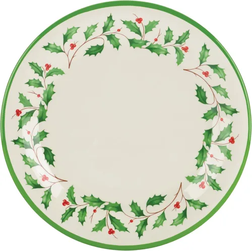 Vista 2 de Lenox 863669 Holiday - Juego de platos llanos de melamina de 4 piezas, vajilla navideña, alojamiento