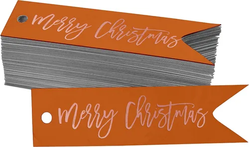 Vista 36 de Etiquetas colgantes con texto en inglés «Merry Christmas» para botellas de papel de aluminio, paquete de 50 unidades Aqua Blue