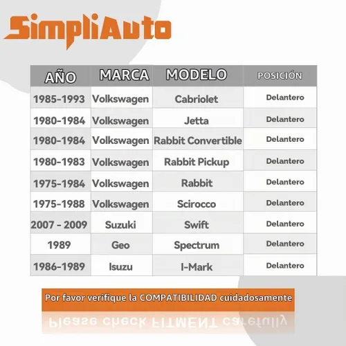 Vista 4 de 510066 Conjunto de cojinete de cubo de rueda delantera compatible con Chevy Aveo, Spark, Spectrum, Pontiac G3, Wave, Lemans, Volkswagen Cabriole