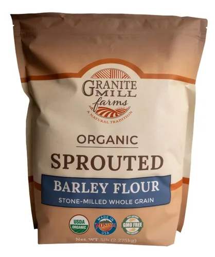Vista 5 de Granite Mill Farms Harina de cebada orgánica germinada, 30 oz