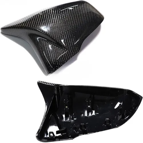 Vista 6 de 2 x Car Styling Carbon Fiber Oxhorn Rearview Side Mirror Covers Case Trims Compatible for BMW F48 F39 F40 F44 G29 Z4 Compatible for Toyota Supra