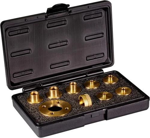 Vista 10 de POWERTEC Placa base universal de 6-1/2 pulgadas con pasador de centrado y cono. agujeros preperforados con tornillos para cable Porter, Bosch
