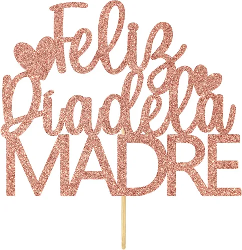 Vista 8 de Decoración para tartas Feliz Día de la Madre, decoración de pastel Feliz Cumpleaños, Feliz dia Mama, suministros de decoración de fiesta del día
