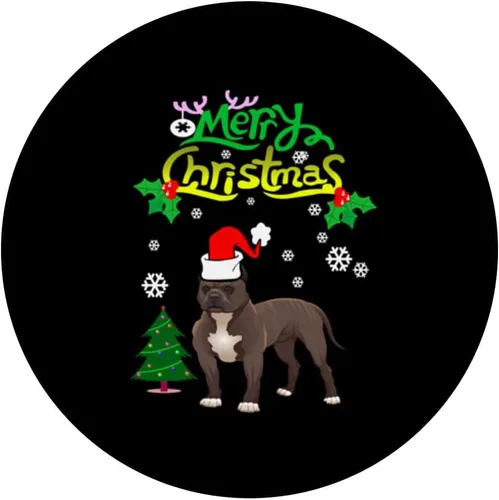 Vista 3 de Santa Pit Bull Dog Ugly Merry Christmas Funny Holiday Xmas PopSockets Swappable PopGrip