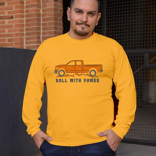 Vista 143 de Tee Hunt Camisetas gráficas y camisetas sin mangas para hombre Roll with Power Pickup Truck