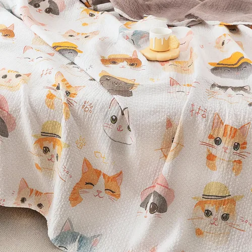 Vista 11 de MEJU Manta ligera de muselina marrón para perros, cachorros, para niños, para cama, sofá, 100% algodón peinado, de 3 capas, suave y cálida