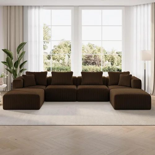 Vista 16 de Novilla - Sofá biplaza modular de 70.8 pulgadas, sofá modular de espacio pequeño, moderno sofá de nube con soporte Smarts Coil®, sofá seccional sin