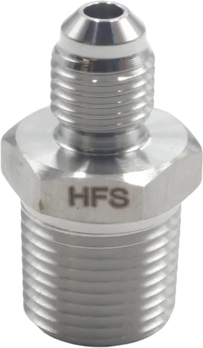 Vista 14 de HFS (R) 1/2 "NPT macho a 1/2" SAE Macho Flare Tubing Adapter Manguera Conector Accesorios de tubería de acero inoxidable 304