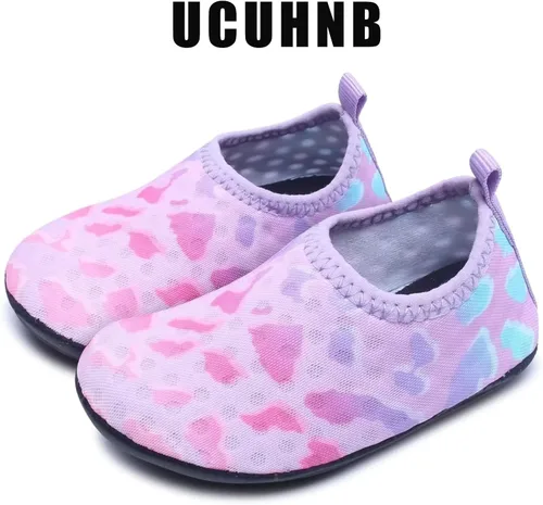 Vista 3 de UCUHNB Zapatos para niños y niñas, zapatos deportivos acuáticos para exteriores, secado rápido, descalzos, para playa, transpirables, para caminar