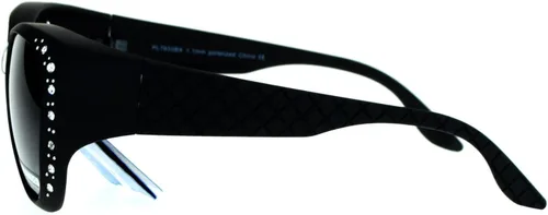 Vista 3 de SA106 Gafas de sol polarizadas de 2.165 in que se ajustan sobre OTG Butterfly Rhinestone Diva