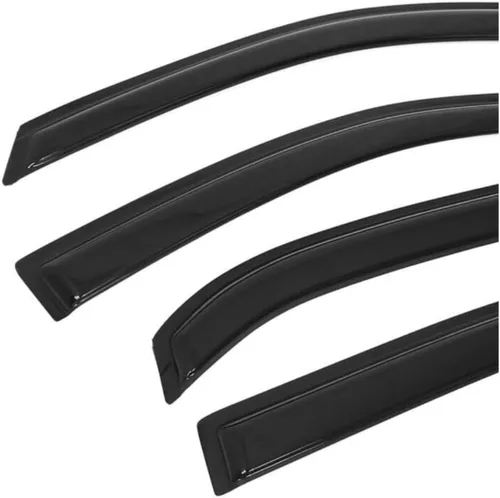 Vista 4 de Window Visor 8 Pieces Sun Rain Deflector Guard Front Rear Left Driver Right Passenger Side Tape External Style Acrylic Smoke Tinted for Chevy for
