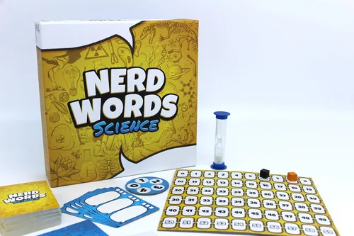 Vista 2 de Genius Games Nerd Words: ¡Ciencia! Juegos de grupo para adultos Juegos de fiesta para familias, niños, adolescentes, aulas
