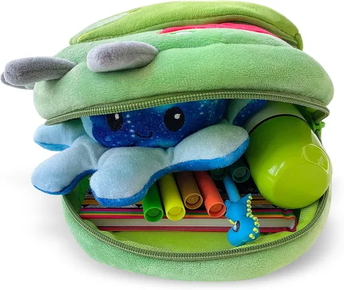 Vista 5 de Svitbag Mochila pequeña de dibujos animados de animales pequeños con correas ajustables para niños y niñas, Dinosaurio