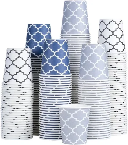Vista 14 de Clawsoff [Paquete de 300] Vasos de papel de 3 onzas, vasos pequeños para enjuague bucal de 3 onzas, mini vasos de baño desechables, vasos de papel