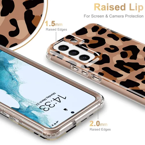 Vista 4 de ESDOT Funda para Samsung Galaxy S22 Plus, grado militar, prueba de caída de 21 pies, resistente con diseños de moda para mujeres y niñas, funda
