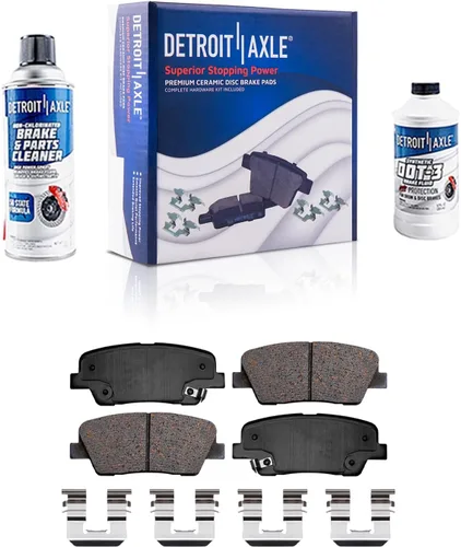 Vista 132 de Detroit Axle - Pastillas de Freno Delantero Izquierdo Reemplazo de Pinza de Disco para Ford Fusion Mazda 6 Lincoln MKZ Mercury Milan 2006-2012