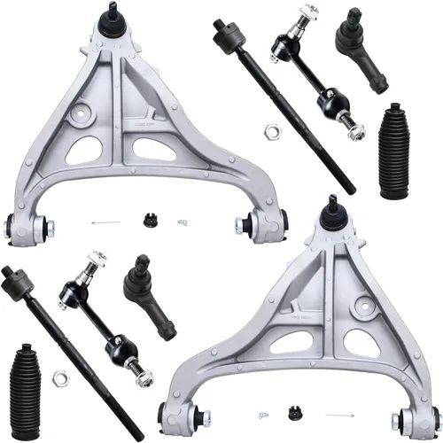 Vista 192 de Detroit Axle - Kit de suspensión delantera de 10 piezas para Chevrolet Trailblazer GMC Envoy 2004-2007 2005 2006 Soportes de brazo de control