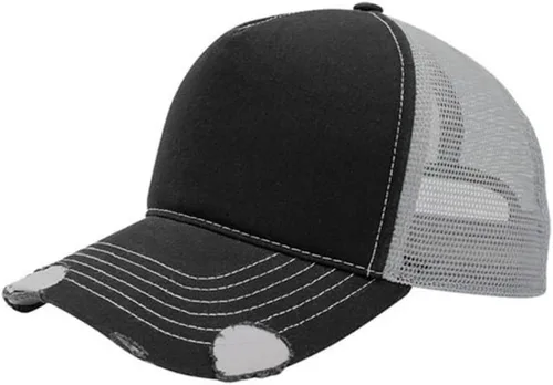 Vista 28 de The Vintage Year Gorra de béisbol ajustable de los deportes del camionero de la malla estructurada del algodón liso Negro