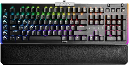 Vista 4 de EVGA - Teclado mecánico con interruptores de clic e iluminación RGB, para gamers, modelo Z20, 812-W1-20US-KR