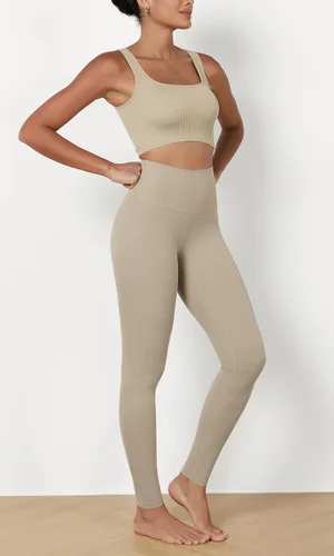 Vista 4 de ODODOS ODCLOUD - Paquete de 2 caprispantalones cortos de yoga suaves para mujer, cintura alta, no se transparentan, leggings de yoga