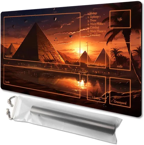 Vista 25 de MTG - Tapete de juego tamaño 24 x 14 pulgadas, bolsas de almacenamiento antideslizantes, ideal para entusiastas de los juegos de cartas, tapete