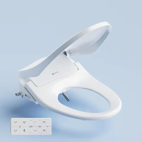 Vista 20 de Lotus Hygiene Systems ATS-500. Asiento para inodoro con tapa inteligente, climatizada con temperatura regulable. Color blanco.