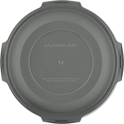 Vista 11 de Rachael Ray Juego de contenedores de almacenamiento de alimentos a prueba de fugas, 10 piezas, transparentes con tapas grises Transparente con tapas