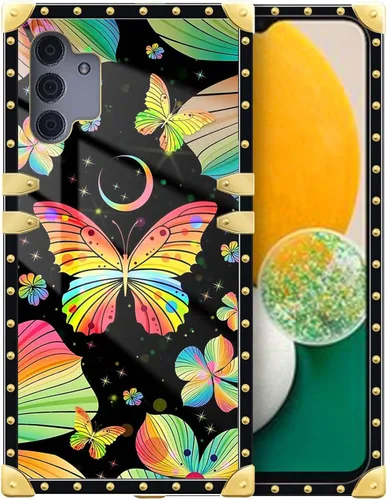 Vista 182 de Funda compatible con Samsung Galaxy A03S 4G, TPU suave de lujo y parte trasera de policarbonato duro para niñas y mujeres, funda protectora a prueba