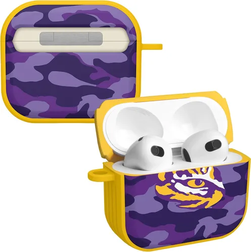 Vista 11 de Affinity Bands LSU Tigers HDX - Funda compatible con Apple AirPods Gen 1 y 2 (rayas de pintura)