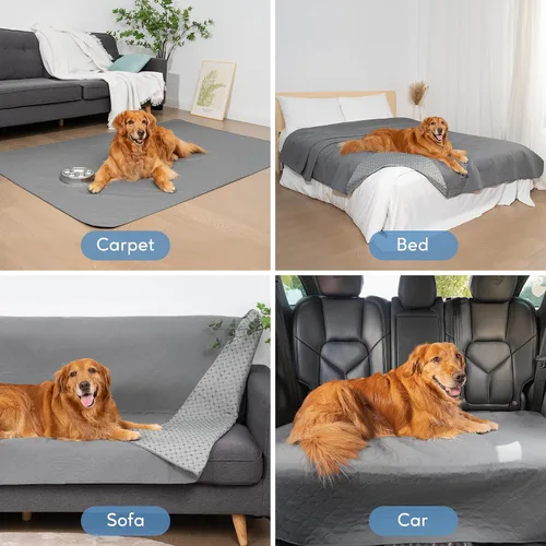 Vista 5 de Funda impermeable para sofá para mascotas, manta antideslizante para cachorro, gato, lavable, protector de sofá a prueba de fugas para sofá