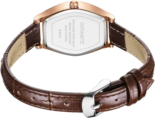 Vista 3 de Women's Leather Band Watch, Dainty Elegant Barrel-Shaped Women Watches Classic Vintage Retro Ladies Dress Wrist Watch, Gifts Present for Her