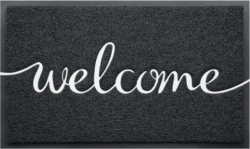 Vista 11 de Tapete para Puerta (30"x17.5", Negro), Tapete de Bienvenida de Perfil Bajo Tapete de Entrada Tapete de Piso Alfombras Antideslizantes para Entrada