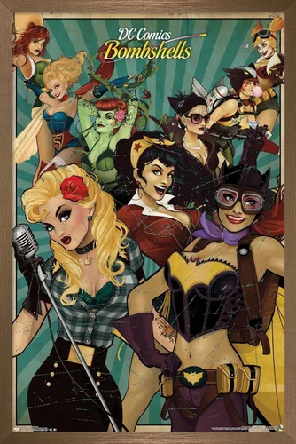 Vista 13 de Trends International DC Comics - Bombshells Wall Poster, 14.725" x 22.375", Barnwood Framed Version Versión enmarcada Barnwood