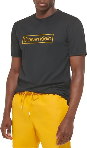 Vista 3 de Calvin Klein Manga corta ligera de secado rápido para hombre, protección UPF 40+