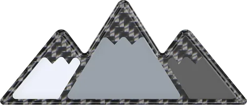 Vista 46 de Insignia tricolor - Compatible con Toy Taco, Tun y 4Run Negro con escala de grises TRI