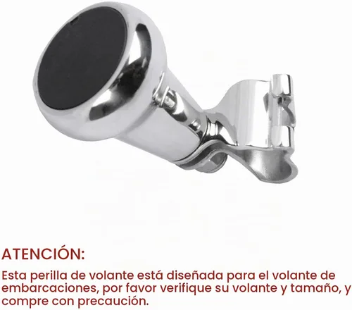 Vista 5 de JT-HLM Marine 316 - Volante de barco de acero inoxidable 3/4 pulgadas, perilla de maniobra, control giratorio