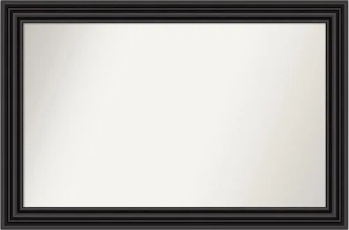 Vista 81 de Amanti Art Espejo personalizado, espejo de baño negro puente, espejo de pared o espejo de tocador de baño sobre el fregadero (26 x 26 pulgadas)