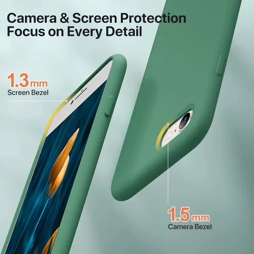 Vista 4 de Miracase Funda ultradelgada diseñada para iPhone SE 2022 (3ª generación)/iPhone SE 2020 (2ª generación)/iPhone 7/iPhone 8 con protector de pantalla