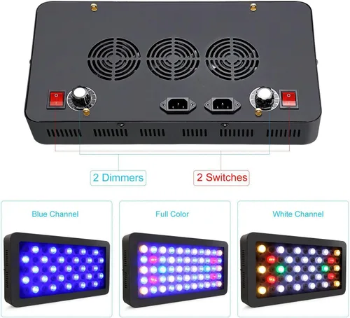Vista 10 de ARKNOAH Luz LED para acuario de 165 W, espectro completo regulable