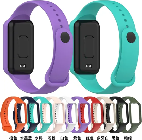 Vista 2 de Senter Correa de liberación rápida de silicona suave para reloj inteligente Amazfit Band 7 Pro