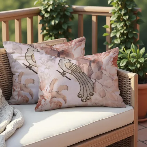 Vista 41 de Decozen Fundas de almohada decorativas con estampado de pájaros con diseño floral para decoración del hogar, sala de estar y dormitorio, funda