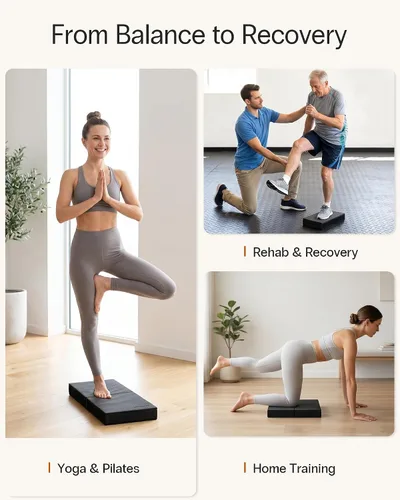 Vista 6 de StrongTek 2-in-1 Foam Balance Pad and Kneeling Pad, Non-Slip Supportive Cushioning, Core Stability Training, Yoga and Pilates, Physical Therapy