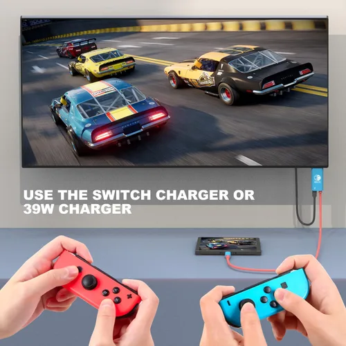 Vista 4 de YOXXZUS Switch Base portátil, adaptador de TV USB-C a HDMI para interruptorinterruptor OLED