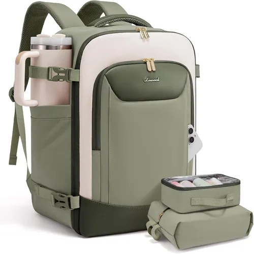 Vista 21 de LOVEVOOK Mochila de viaje para mujeres y hombres, bolsa de viaje para artículos personales de la TSA para laptop de 17.3 pulgadas aprobada por
