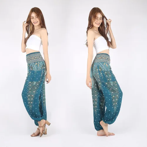 Vista 2 de Pantalones bohemios, pantalones harem, de yoga, para mujer, para la playa