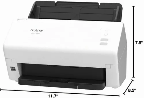 Vista 10 de Brother ADS-3100 - Escáner de escritorio de alta velocidad Compacto con velocidades de escaneo de hasta 40 ppm, blanco Escaneo de documentos
