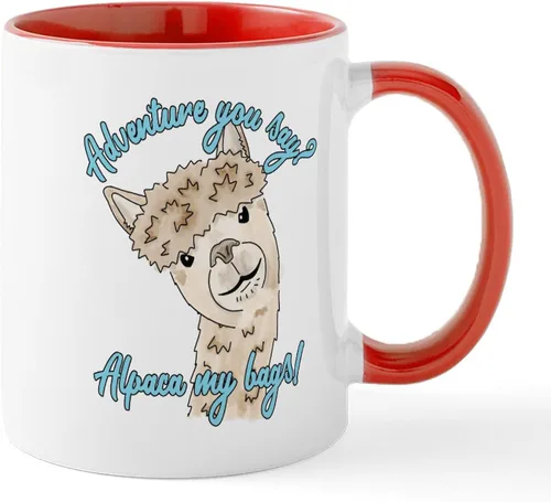 Vista 34 de CafePress A Is For Alpaca Taza de café de cerámica de 11 oz (11.0 fl oz)