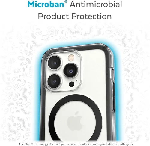 Vista 8 de Speck Funda transparente para iPhone 14 Pro - Delgada, construida para MagSafe, resistente a los arañazos y protección contra caídas