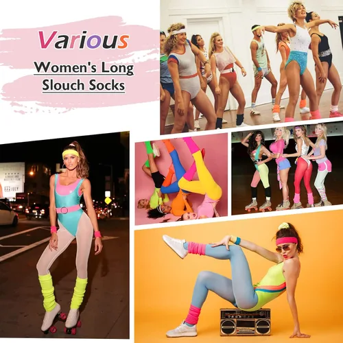 Vista 6 de Century Star Calcetines holgados para mujer, calentadores de piernas súper suaves hasta la rodilla, calcetines para botas para mujer, 9-11