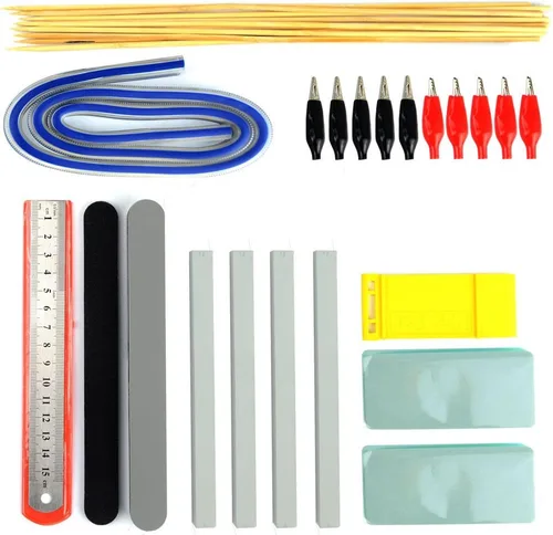 Vista 3 de Kit de herramientas profesionales de 56 piezas, modelador, herramientas básicas, juego de manualidades, kit de herramientas de construcción